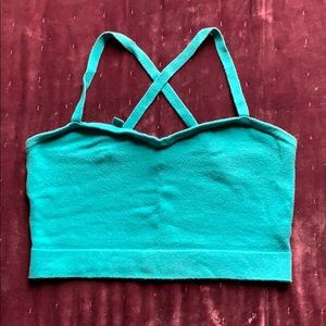 American Apparel crop top tank / knit bralette